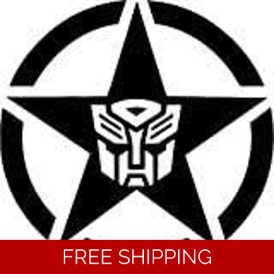 Transformers Optimus Prime Military Star Die Cut Vinyl Decal sticker